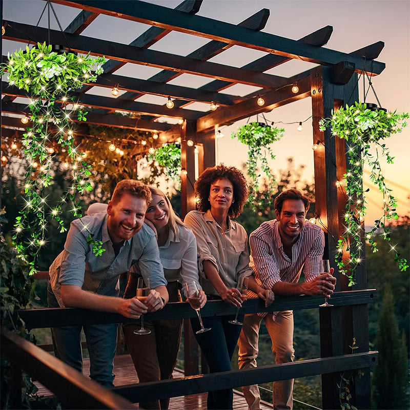 💎50% Rabatt✨🔥Solarbetriebene Hängelampe aus Milangras🌿Gestalte deinen eigenen gemütlichen Garten💡