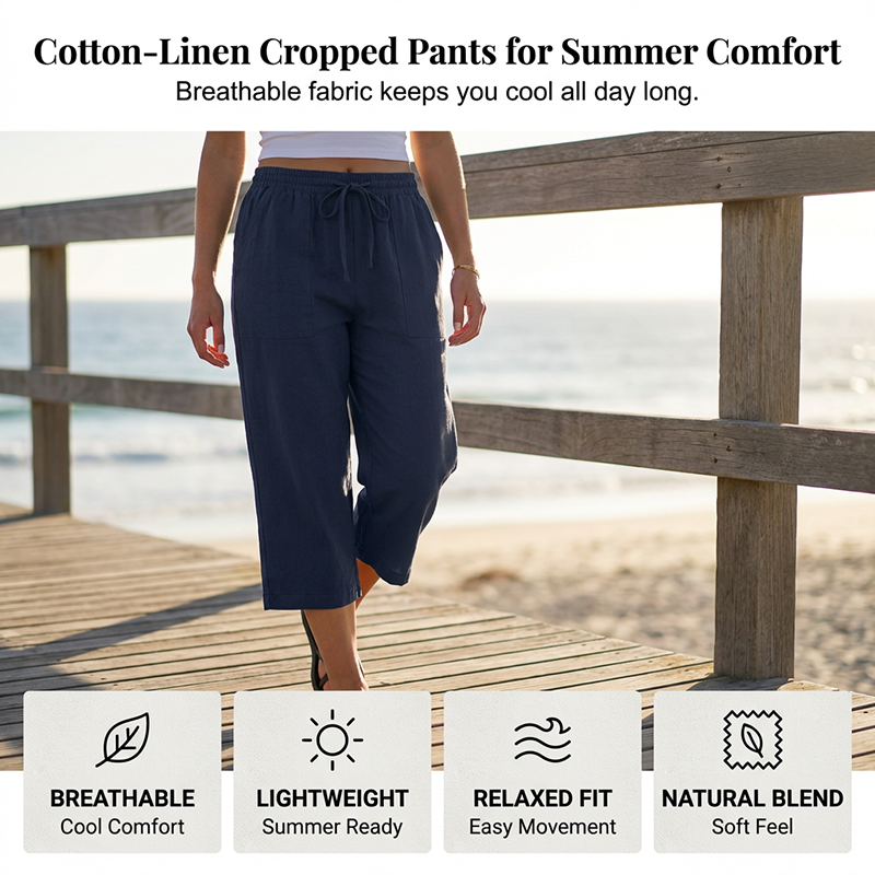 🔥⏰ NUR SOLANGE DER VORRAT REICHT: -50% 💥 Damen 7/8 Hose aus Baumwolle & Leinen 👖 luftig, bequem & perfekt für den Sommer ☀️