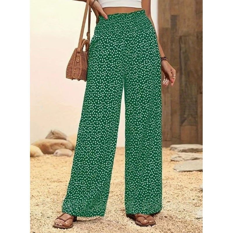 👖⏰Damenhose mit gerafftem Bund und weitem Schnitt