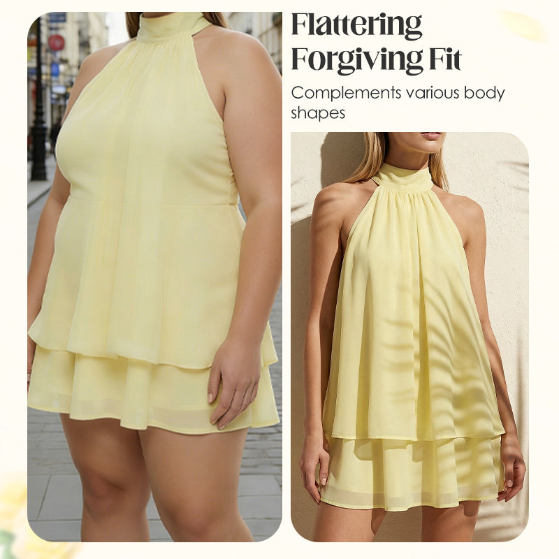 🥳2026 HEISSER SALE🥳💞50K+ VERKAUFT!💕🌸 50% RABATT! Damen Neckholder Minikleid – Lockere, schmeichelhafte Passform, fließt wunderschön. Auffälliger rückenfreier Stil hält Sie kühl. Lässig oder elegant kombinierbar. Größen S-2XL. 👗✅