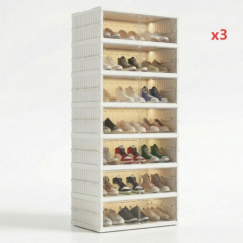 🥾50% OFF !!!⏰Foldable Installation-Free Shoe Cabinet with Clear Doors