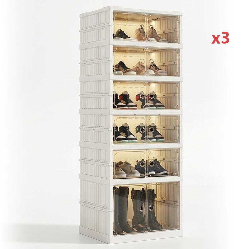 🥾50% OFF !!!⏰Foldable Installation-Free Shoe Cabinet with Clear Doors