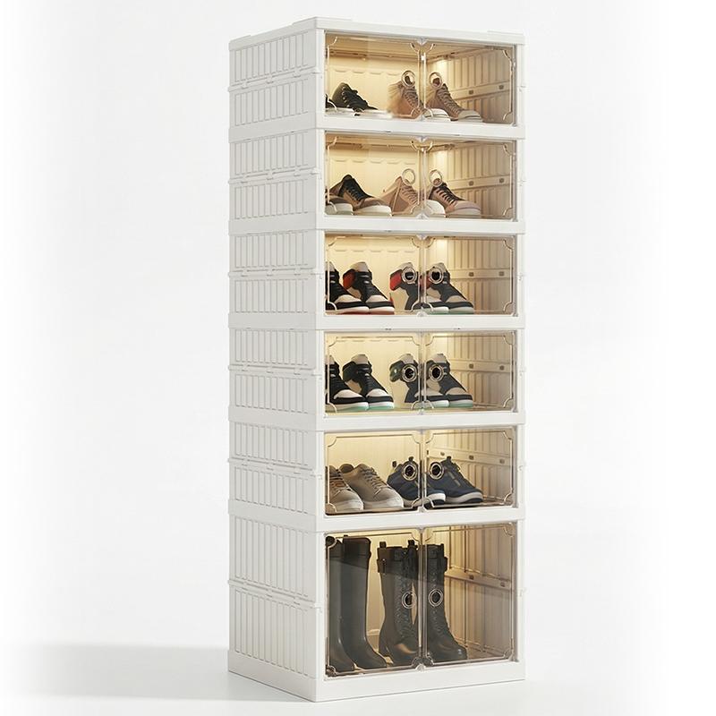 🥾50% OFF !!!⏰Foldable Installation-Free Shoe Cabinet with Clear Doors