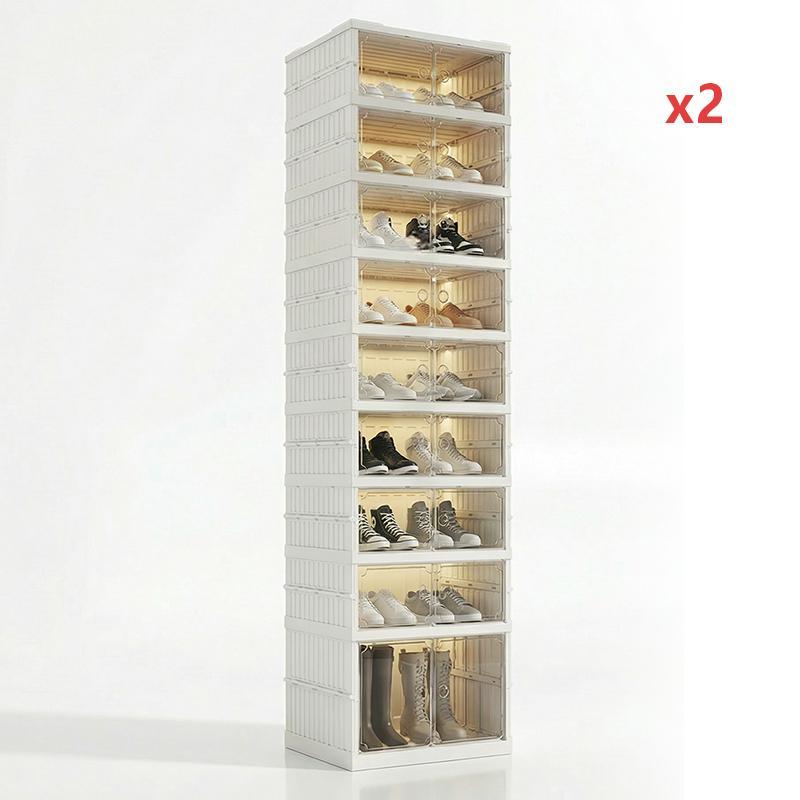 🥾50% OFF !!!⏰Foldable Installation-Free Shoe Cabinet with Clear Doors