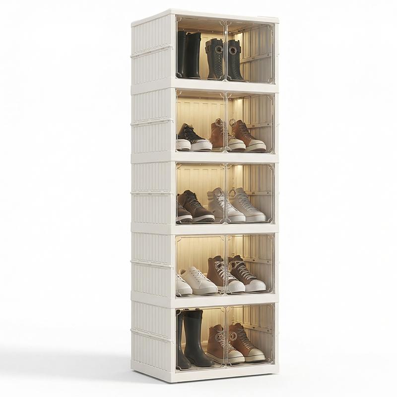 🥾50% OFF !!!⏰Foldable Installation-Free Shoe Cabinet with Clear Doors
