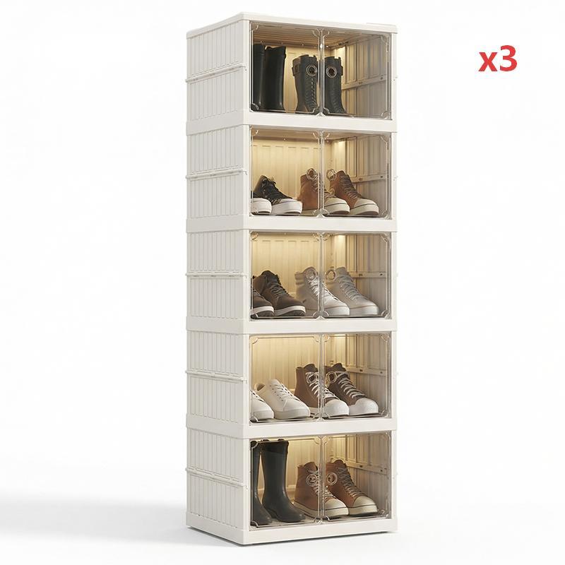 🥾50% OFF !!!⏰Foldable Installation-Free Shoe Cabinet with Clear Doors