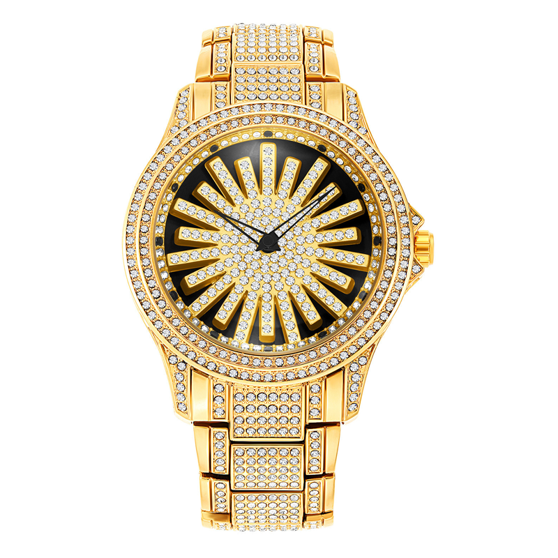 ⌚ LIMITIERTES ANGEBOT: 50% RABATT+versandkostenfrei! 💎 Herrenuhr mit drehbarer Lünette – Vollbesetzt mit funkelnden Steinen & Präzises Quarzwerk ✨