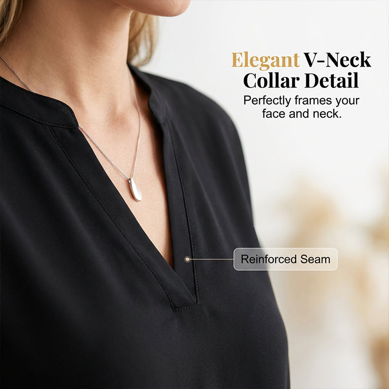 👕✨ 50% RABATT! Lässiges Kurzarm-Top mit V-Ausschnitt für Damen – Leicht, schmeichelhaft & vielseitig für Alltag & Sommer ☀️
