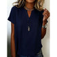 👕✨ 50% RABATT! Lässiges Kurzarm-Top mit V-Ausschnitt für Damen – Leicht, schmeichelhaft & vielseitig für Alltag & Sommer ☀️