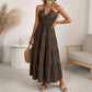 👗 50% RABATT! 🌴 Maxikleid für Damen mit Neckholder & Rückenfreiem Ausschnitt – Gestuft, Fließend & Im Resort-Stil Für Einen Eleganter Auftritt Im Urlaub 🌺
