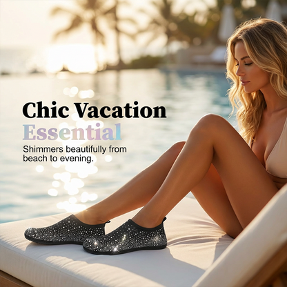🎶Befristeter 50% Rabatt-Damen Badeschuhe mit Grip – Schnelltrocknend & Federleicht👟