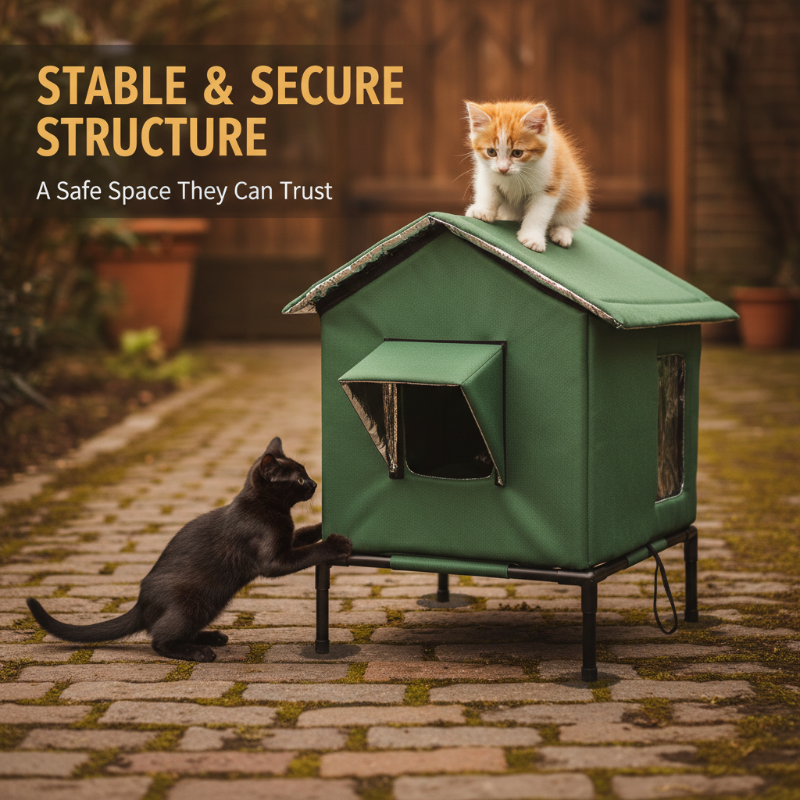 🏠 Nur für kurze Zeit: 50% Rabatt+Versandkostenfrei! 🐈 Erhöhtes Outdoor-Katzenhaus für jedes Wetter – Wasserdicht, isoliert, faltbar 🌧️
