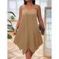 Ärmelloses Damenkleid mit asymmetrischem Saum