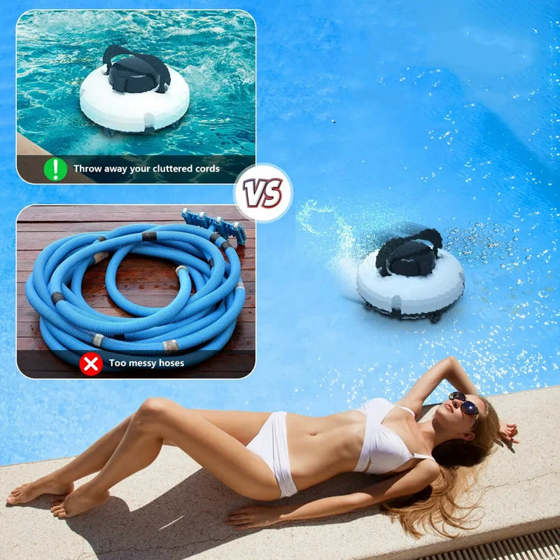 🤖 50% RABATT! 💧 Kabelloser Roboter-Poolreiniger – Automatisch, leistungsstark & für Boden, Wände & Wasserlinie 🏊