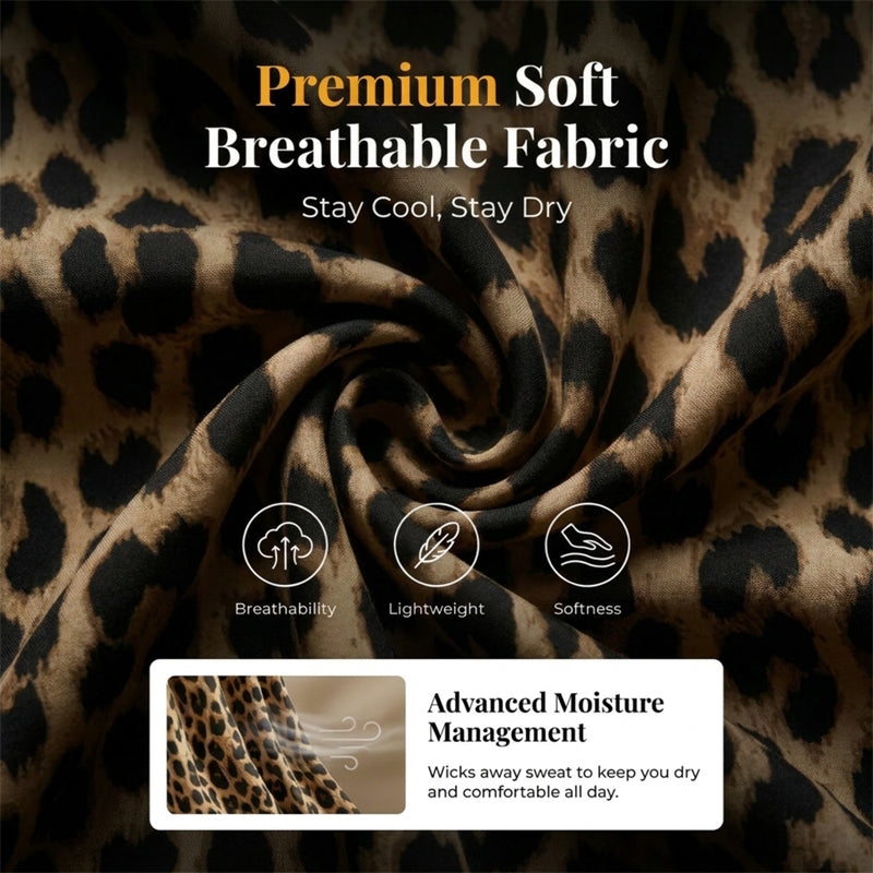 🐆 50 % RABATT FÜR BEGRENZTE ZEIT! ✨ Minikleid im Leopardenmuster mit Spaghettiträgern – rückenfrei, dehnbar, figurbetonte Passform 🌙