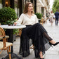 👖✨ Damen Chiffon-Hose mit weitem Bein|Asymmetrisch & elegant – Perfekt für Alltag & Urlaub 🌿