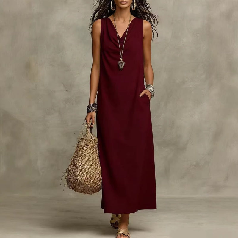 Ärmelloses Maxikleid für Damen