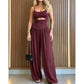 🎁Neuwaren 50% Rabatt💥🖤Ärmelloser Jumpsuit✨Cut-out Design｜Weites Bein｜Rückseite zum Binden
