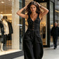 ✨Ärmelloser Denim-Jumpsuit mit V-Ausschnitt für Damen