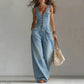 ✨Ärmelloser Denim-Jumpsuit mit V-Ausschnitt für Damen