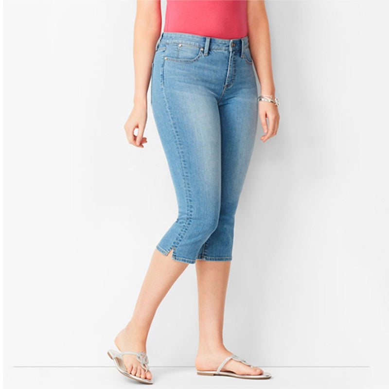 🌺Capri-Jeans aus Stretch-Denim für Damen