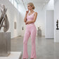 👚 50% RABATT! ⏰ Damen Zweiteiler mit Cross-Waist Detail – Tanktop & Schlaghose im Trendlook – Figurumschmeichelnd, luftig & perfekt für den Sommer – stylebewusst und vielseitig kombinierbar 🌿