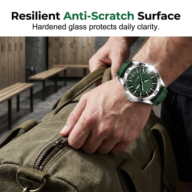 ⌚ ZEITLICH BEGRENZT 50% RABATT! 💥 Herren Leuchtende Quarz 30M Sport-Armbanduhr – 3D Geometrisches Zifferblatt, Kratzfest, Wasserresistent ✨