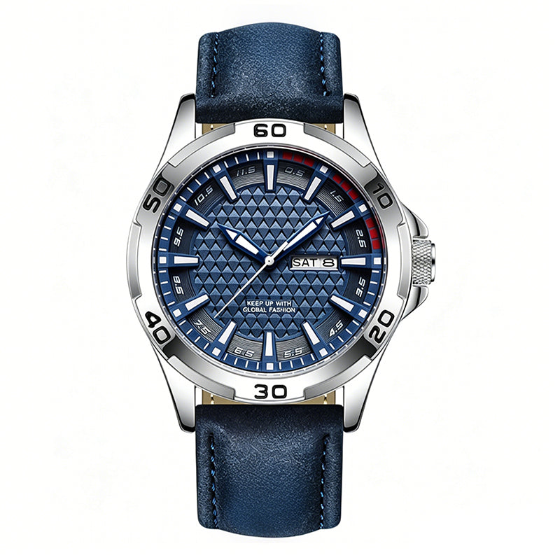 ⌚ ZEITLICH BEGRENZT 50% RABATT! 💥 Herren Leuchtende Quarz 30M Sport-Armbanduhr – 3D Geometrisches Zifferblatt, Kratzfest, Wasserresistent ✨
