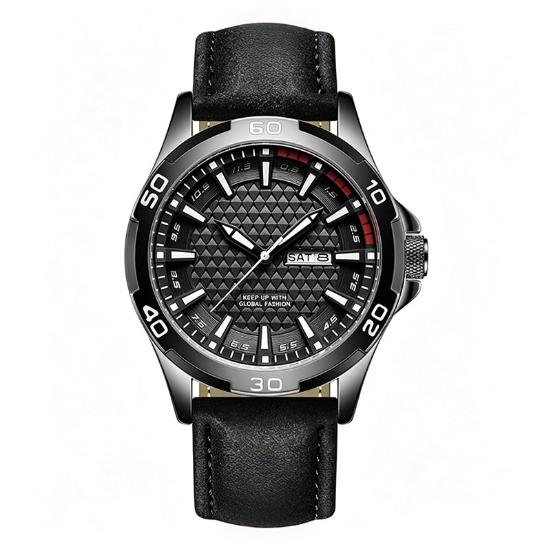 ⌚ ZEITLICH BEGRENZT 50% RABATT! 💥 Herren Leuchtende Quarz 30M Sport-Armbanduhr – 3D Geometrisches Zifferblatt, Kratzfest, Wasserresistent ✨