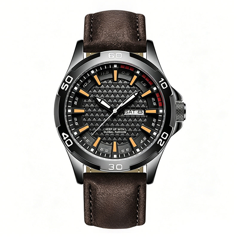 ⌚ ZEITLICH BEGRENZT 50% RABATT! 💥 Herren Leuchtende Quarz 30M Sport-Armbanduhr – 3D Geometrisches Zifferblatt, Kratzfest, Wasserresistent ✨
