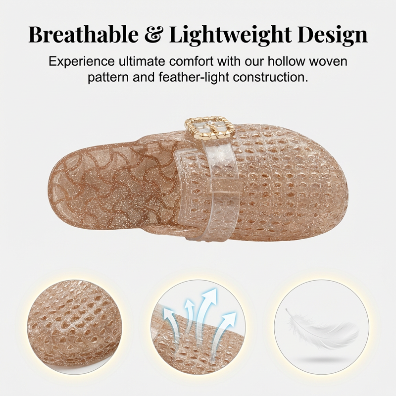 👡 50% OFF NOW! ✨ Women's Casual Glitter Slide Sandals – Sparkly & cushioned – Lightweight, perfect for beach or casual days – easy slip-on glamour 🌸