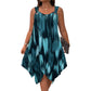 Elegantes ärmelloses Kleid mit Farbverlauf-Print