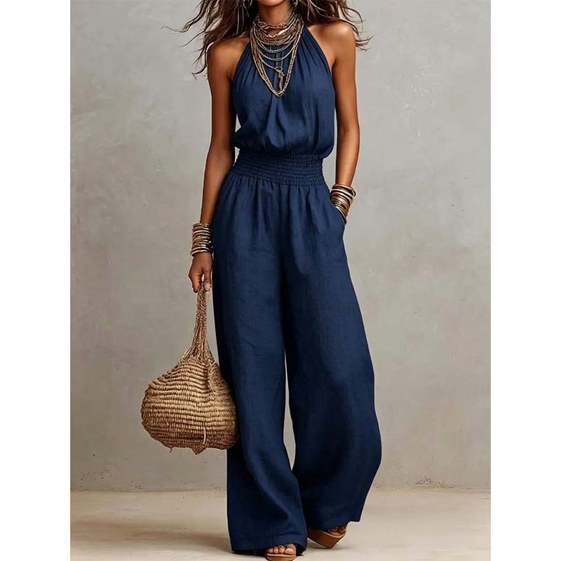 ✨🔥Damen Eleganter Rückenfreier Neckholder-Overall
