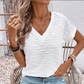 👚 50% RABATT! ⏰ Elegantes Damen-Top mit kurzen Ärmeln und V-Ausschnitt – Leicht, atmungsaktiv & vielseitig – Perfekt für warme Tage, Büro oder einen stilvollen Freizeit-Look 🌸✨