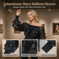 👗 ZEITLICH BEGRENZT 50% RABATT! ✨ Off-Shoulder Fitted Top – 3D Blumenapplikationen, Smock-Taille, Ballonärmel 🌸