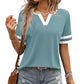 ⏳Zeitlich begrenztes Angebot⏰ Damen Kurzarm Colorblock T-Shirt