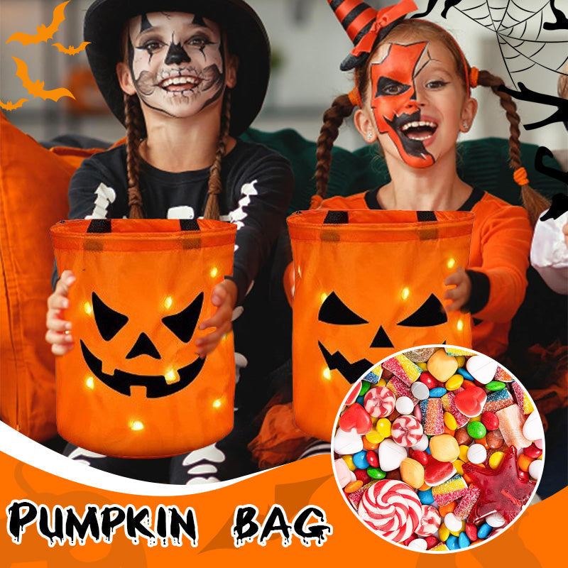 🎃 Diese Halloween-Tasche ist schon ein Hit! ✨ LED-Kürbis Trick-or-Treat-Tasche – Das perfekte Leuchten für Kinder 👻