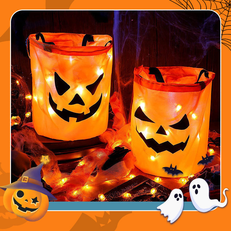 🎃 Diese Halloween-Tasche ist schon ein Hit! ✨ LED-Kürbis Trick-or-Treat-Tasche – Das perfekte Leuchten für Kinder 👻
