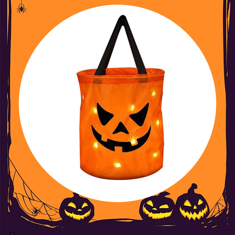 🎃 Diese Halloween-Tasche ist schon ein Hit! ✨ LED-Kürbis Trick-or-Treat-Tasche – Das perfekte Leuchten für Kinder 👻