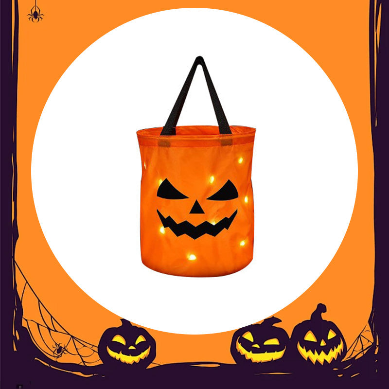 🎃 Diese Halloween-Tasche ist schon ein Hit! ✨ LED-Kürbis Trick-or-Treat-Tasche – Das perfekte Leuchten für Kinder 👻