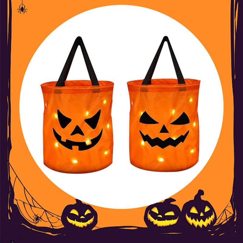 🎃 Diese Halloween-Tasche ist schon ein Hit! ✨ LED-Kürbis Trick-or-Treat-Tasche – Das perfekte Leuchten für Kinder 👻