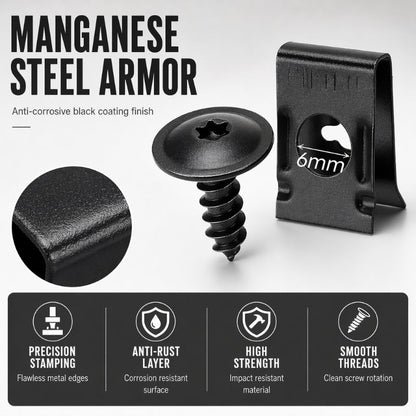 📢📢50% RABATT !! ⏰Universelles Auto-Metall-U-Clip- und Schraubenset