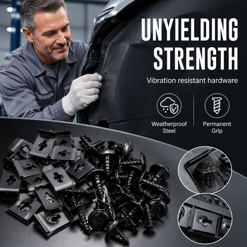 📢📢50% RABATT !! ⏰Universelles Auto-Metall-U-Clip- und Schraubenset