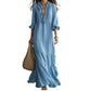 👗 50% RABATT! ✨ Damen Rüschenbesatz V-Ausschnitt Maxikleid – Gestuft, leicht & romantisch – Perfekt für Sommer, Strand oder besondere Anlässe – femininer Look mit viel Bewegung 🌸💃☀️