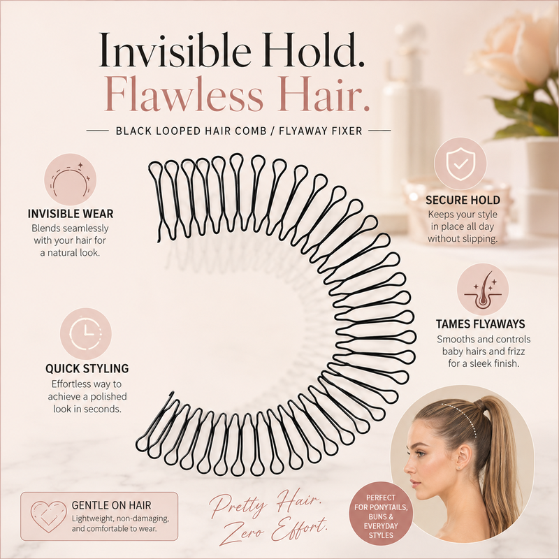 📢📢50 % Rabatt!!🥳 💞 50K+ VERKAUFT! 💇‍♀️✨ Flexibler, unsichtbarer Haarkamm – unsichtbar, flexibel und rutschfest – sorgt sofort für perfekten, sicheren Halt! 🌟