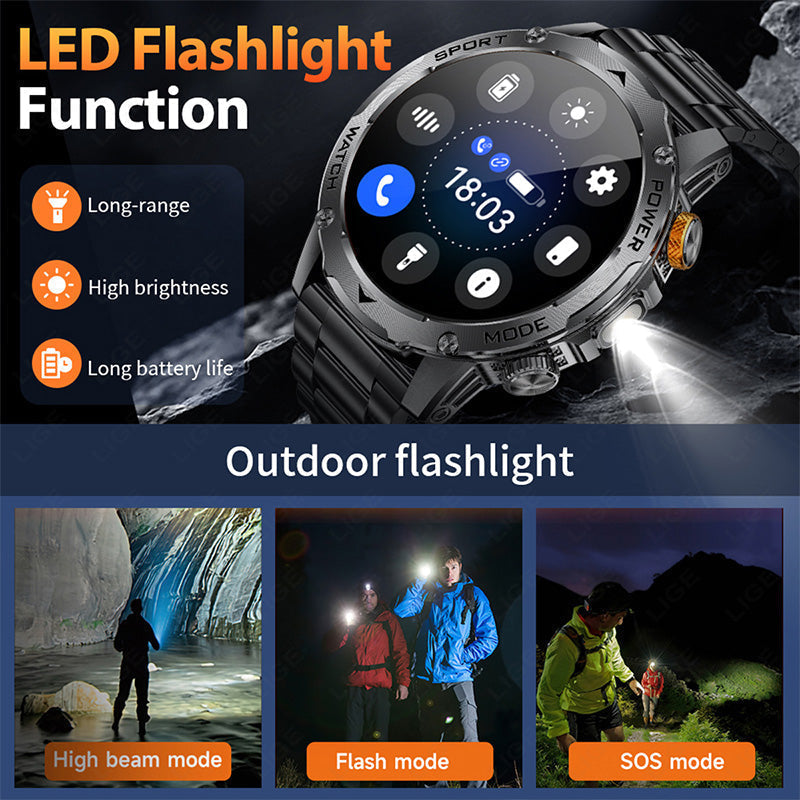 ⌚50% RABATT! 🏆 Smart Bluetooth Sportuhr – 1000mAh Akku & Fitness-Tracking – Herzfrequenz, Schrittzähler & Schlafüberwachung – wasserdicht & kompatibel mit iOS/Android – perfekt für den aktiven Alltag 💪✨