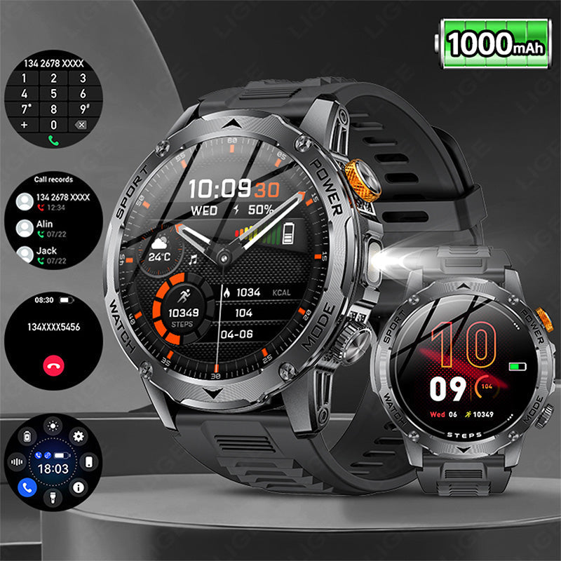⌚50% RABATT! 🏆 Smart Bluetooth Sportuhr – 1000mAh Akku & Fitness-Tracking – Herzfrequenz, Schrittzähler & Schlafüberwachung – wasserdicht & kompatibel mit iOS/Android – perfekt für den aktiven Alltag 💪✨