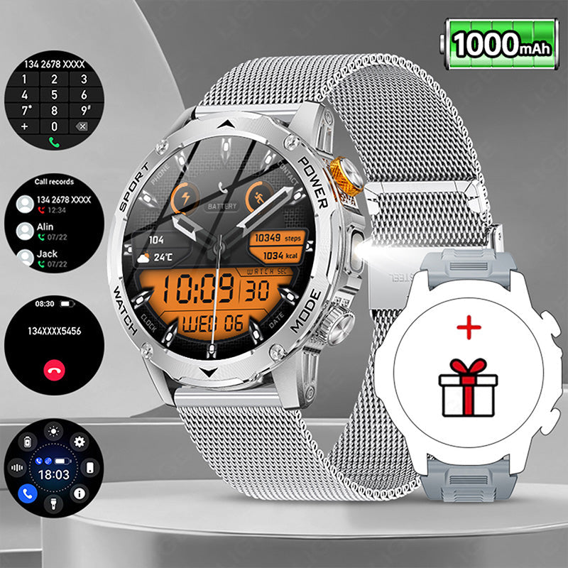 ⌚50% RABATT! 🏆 Smart Bluetooth Sportuhr – 1000mAh Akku & Fitness-Tracking – Herzfrequenz, Schrittzähler & Schlafüberwachung – wasserdicht & kompatibel mit iOS/Android – perfekt für den aktiven Alltag 💪✨