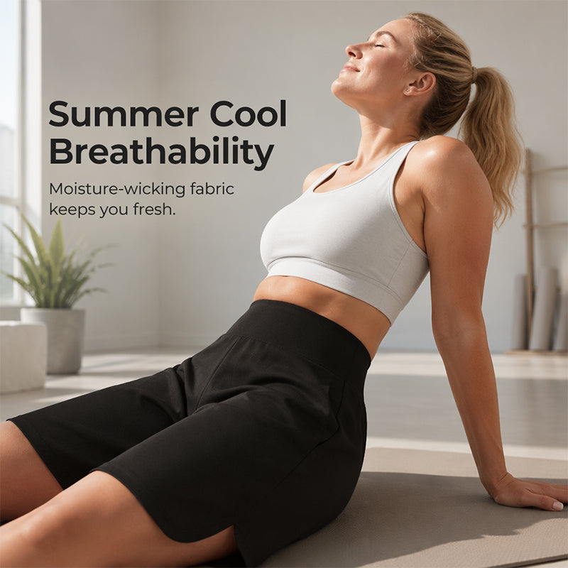 📢📢40% RABATT !!⏰Damen Lässige Weite-Bein Knielange Shorts