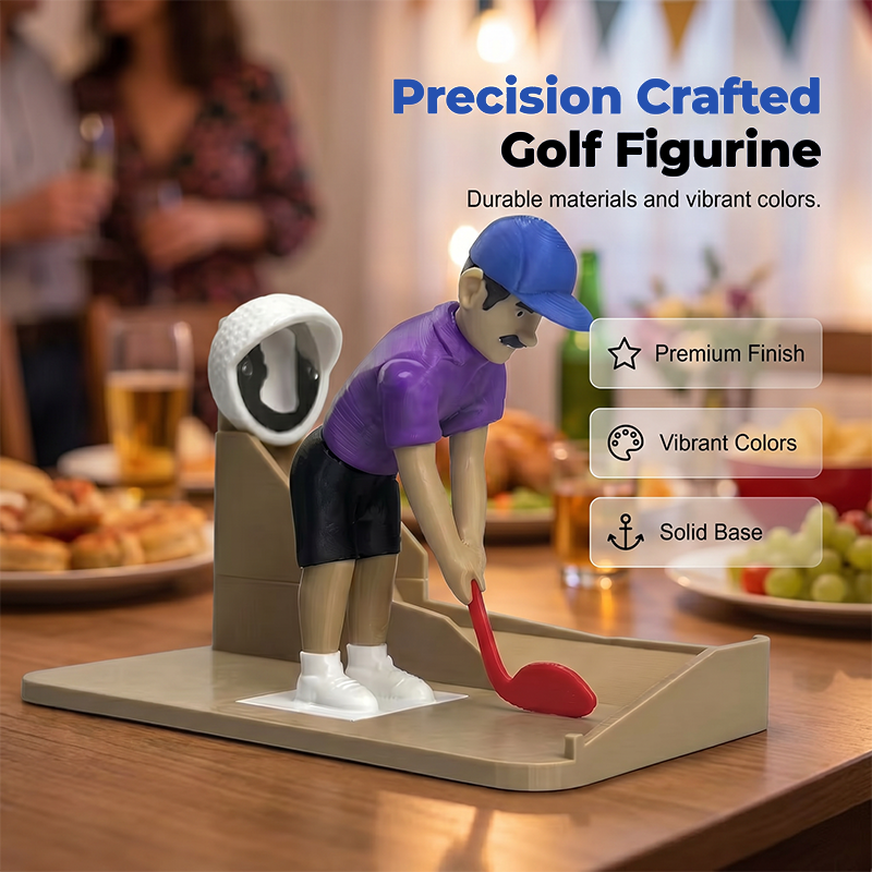 Mini-Golf Flaschenöffner – Witziger Neuheiten-Opener mit Golfspieler-Figur